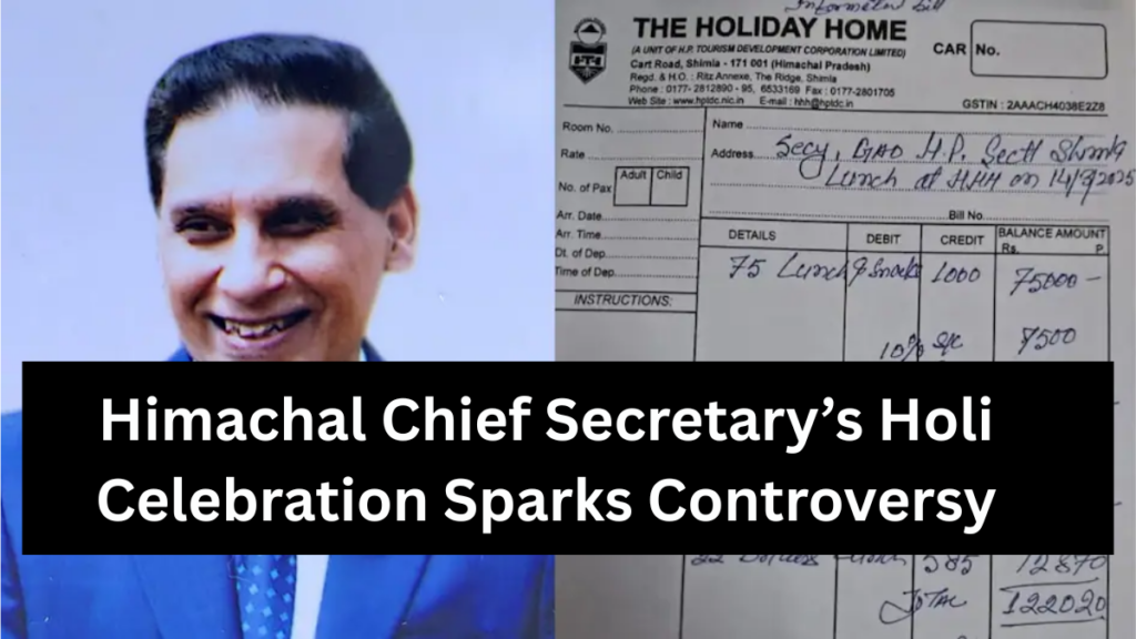 Himachal Chief Secretary’s Holi Celebration Sparks Controversy Over Government Spending